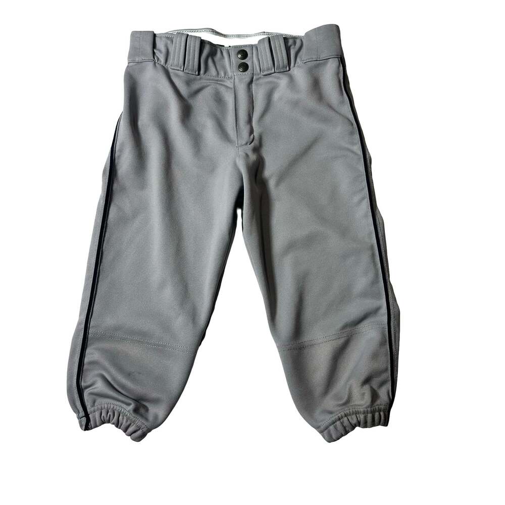 EvoShield Youth Baseball Knicker Pants Gray with Black Piping Size YL